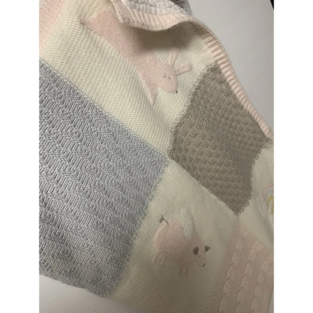 Pottery Barn Kids Heirloom Bunny Stroller Blanket  30